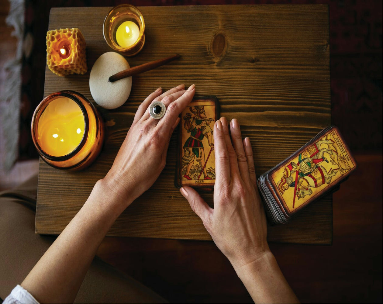 Tarot card reading session